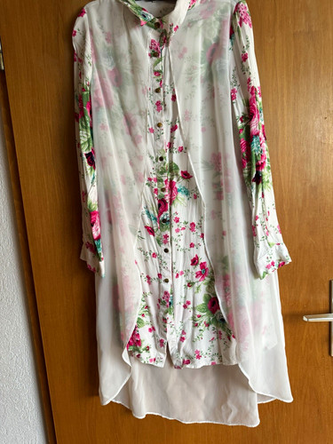 Damen hemdblusenkleid kurz - hemdblusenkleid, l