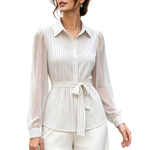 Damen gestreiftes hemd langarm - gestreiftes,