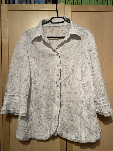 Weiße bluse glitzer - m., 3/4