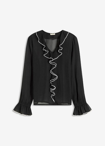 Chiffonbluse 42 schwarz - chiffonbluse,