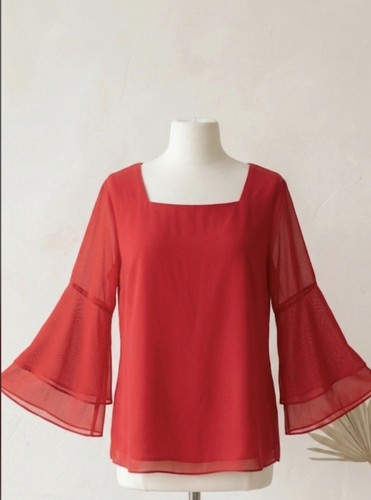 Damen bluse rot 2xl - damen,