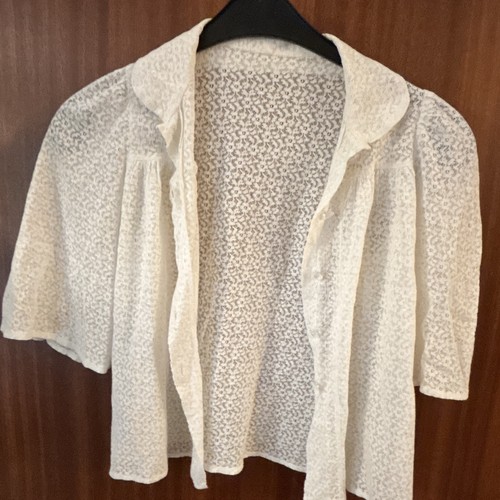 Bluse weiß transparent - weiß,