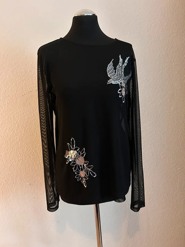 Boutique mesh shirt - shirt, schwarz