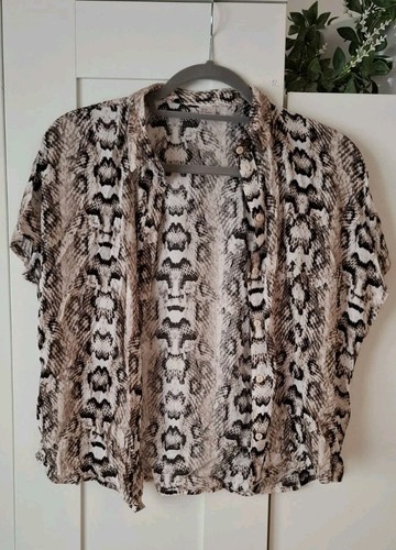Schlangenmuster bluse chiffon - schlangenmuster,