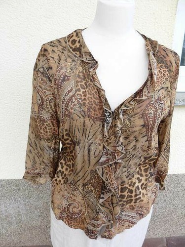 Damen bluse miss braun - miss,
