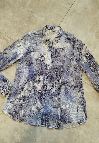 Erfo damen bluse blau weiß - damen, blau/weiß