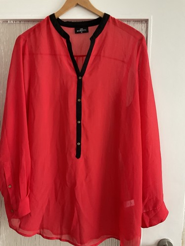 Edle sexy rote bluse 44 - edle,sexy, gr.44