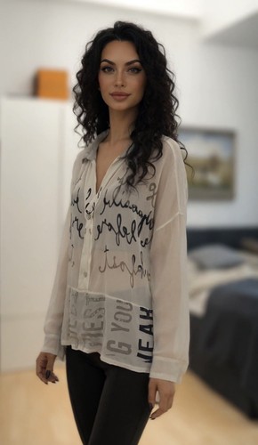 Bluse weiß transparent - bluse, 38