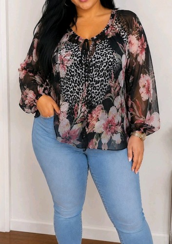 Leichte chiffon bluse - chiffon-bluse, mit