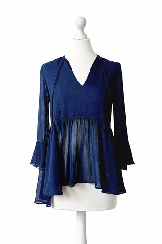 Zara bluse nachtblau - xs,