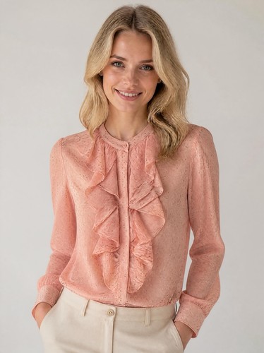 Bluse mit rüschen chiffon - h&m,