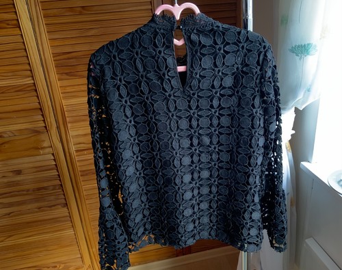 Damen spitzenbluse schwarz - damen,